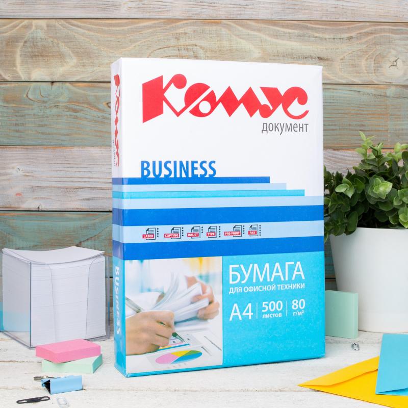 Бумага КОМУС ДОКУМЕНТ Business (А4, марка В, 80 г/кв.м, 500 л)