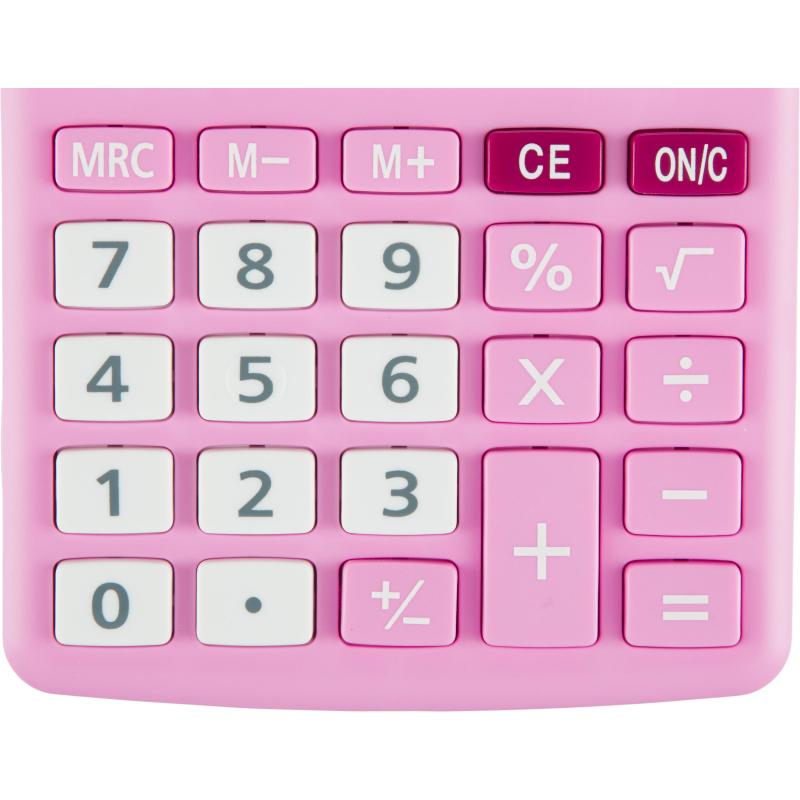 Калькулятор настольный КОМП Attache, AС-223R,8р,дв. пит, розовый,134x107x34