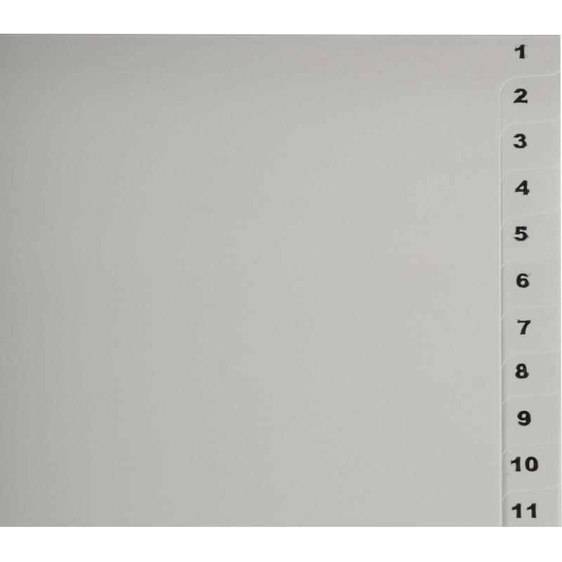 Разделитель листов 31л. цифровые пластик.Комус