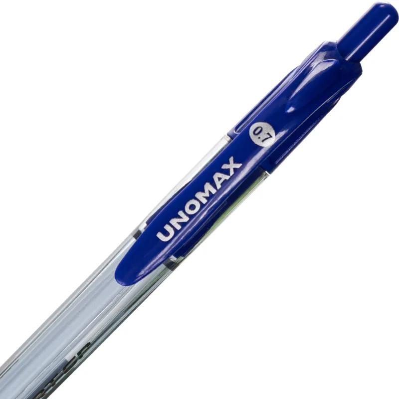 Ручка шариковая автомат. Unimax Glide Trio Steel 0,7мм,син,мас,5шт/уп