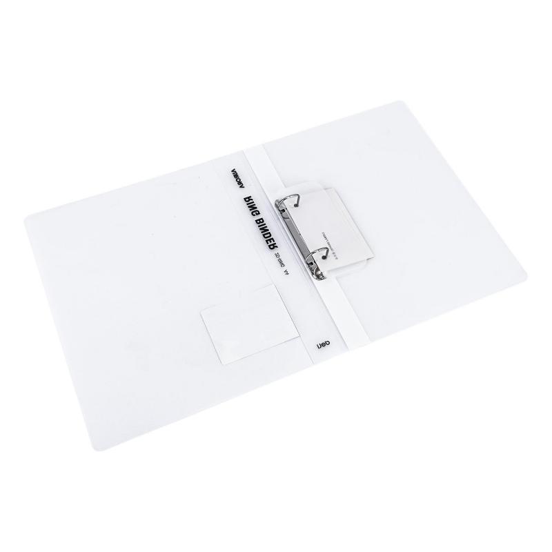 Папка на 2-х кольцах А4 19мм кореш 35мм вместим 200листов РР 1мм прозрE5381