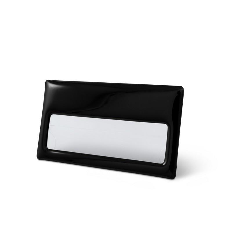 Бейдж с окном для сменной информации,  размер  70x40 мм, черный, на магните