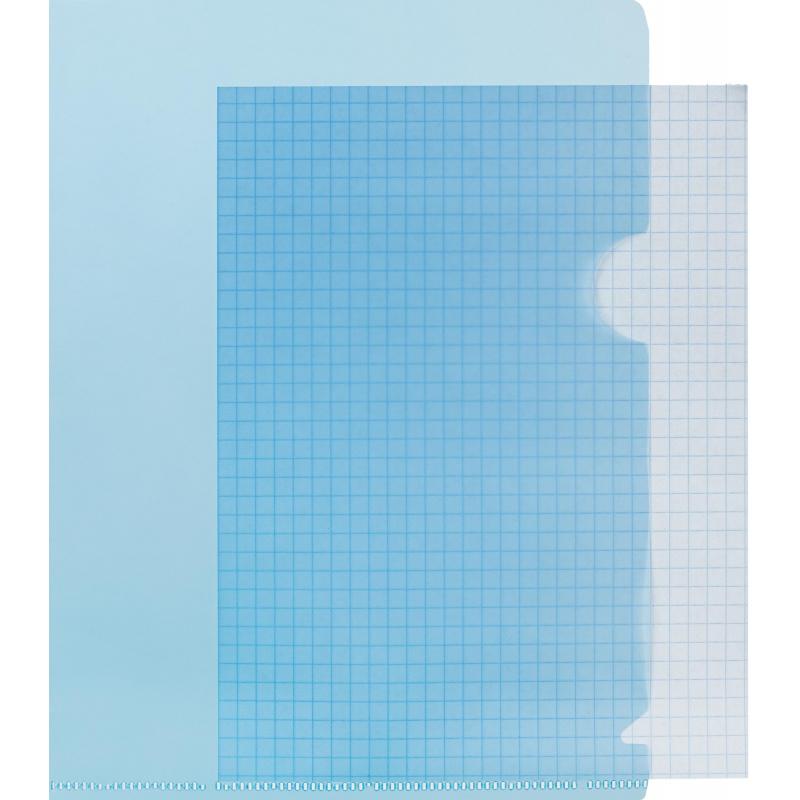 Папка уголок Attache формат А5 синий в уп.20шт.,150 мкм