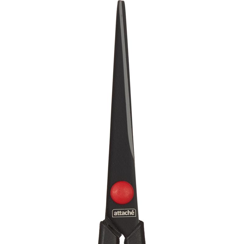 Ножницы Attache 170 мм с пласт. прорезин. ручками, тефл.покр.цв.черн/красн