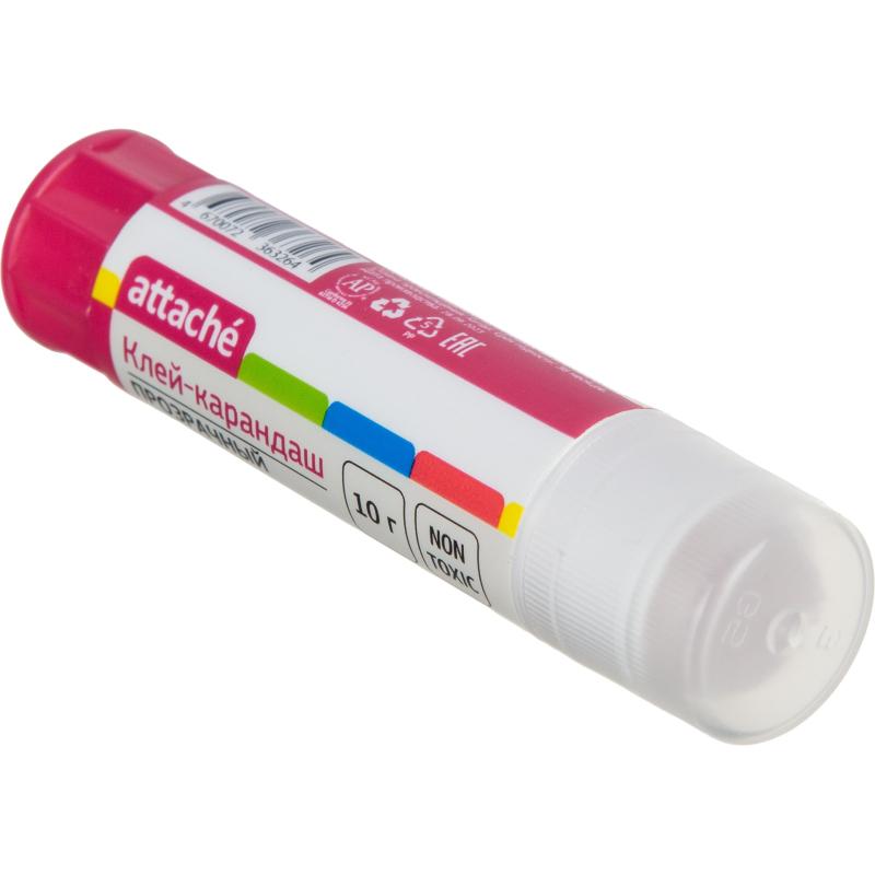 Клей-карандаш 10г Attache прозрачный