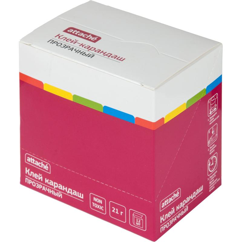 Клей-карандаш 21г Attache прозрачный
