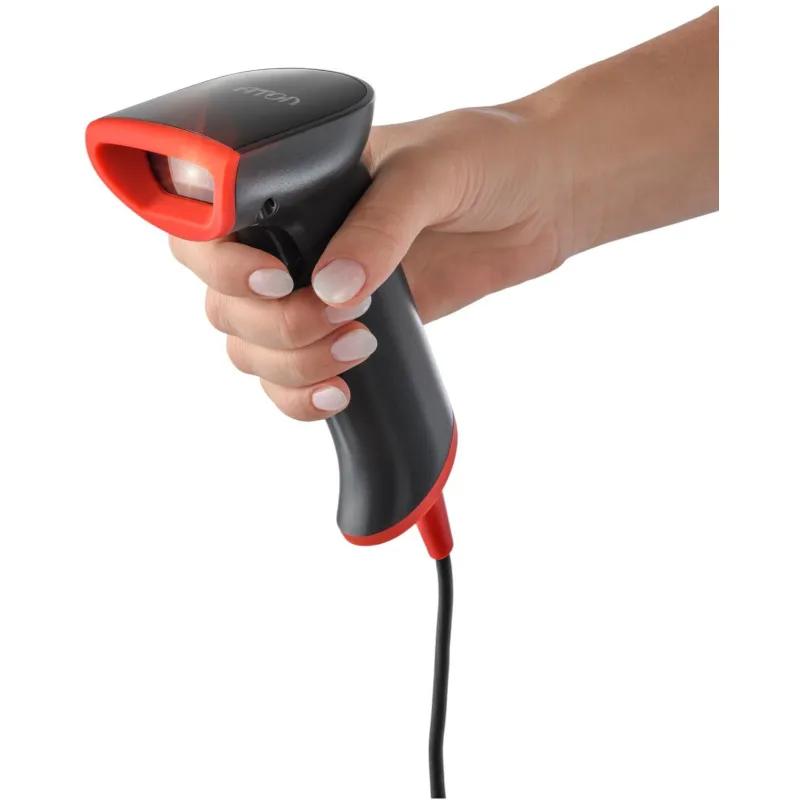 Сканер штрих-кода АТОЛ Impulse 12 (2D, серый, USB, c подставкой)