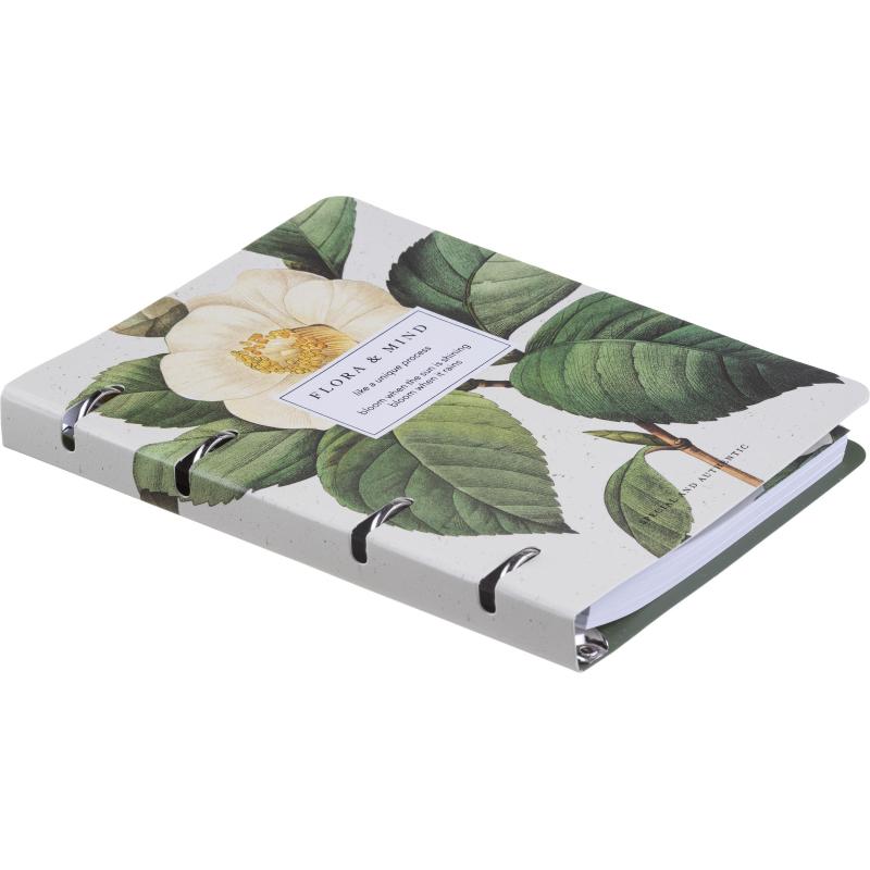 Тетрадь общая, BS, А5, 120л., клетка, кольца, Flora, камелия N4758