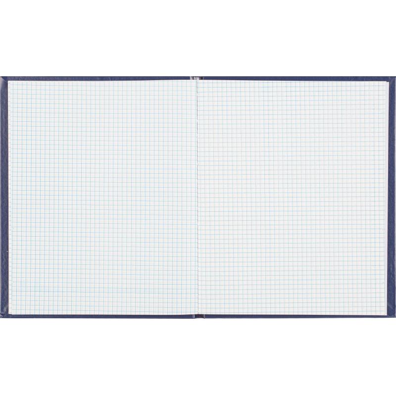 Книга учета 96л. в клетку офсет, обл.бумвинил синий