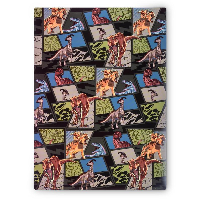 Папка уголок А4 Комус Класс Дино Комикс 200 мкм, 2 шт/уп