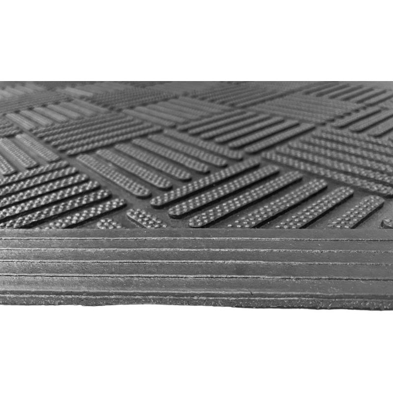 Коврик входной резиновый 90см x 150см х 9мм, шахматы