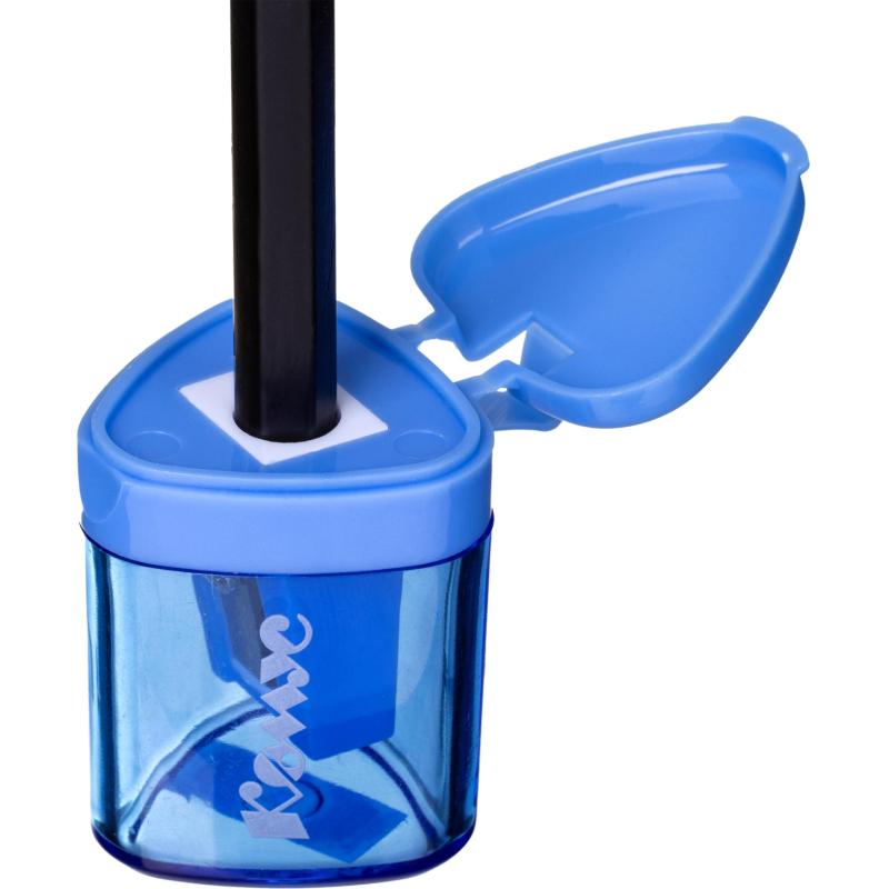 Точилка Комус Класс, 1 отверстие, с контейнером, в ассорт