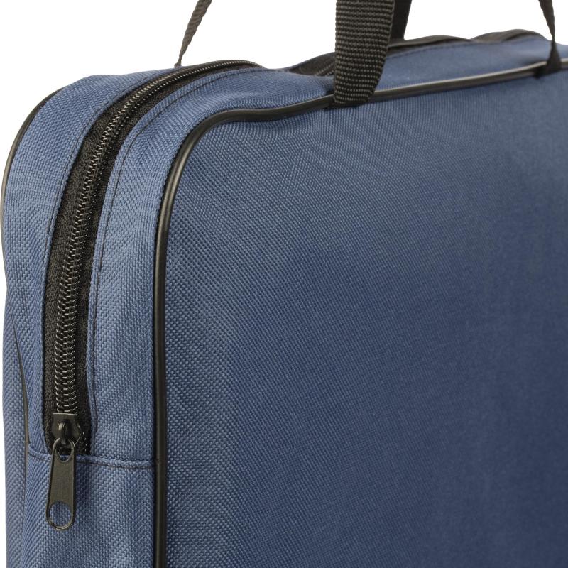 Папка офисная А4 цветная, ШИРОКАЯ, ткань ПДМ-11, СИНЯЯ