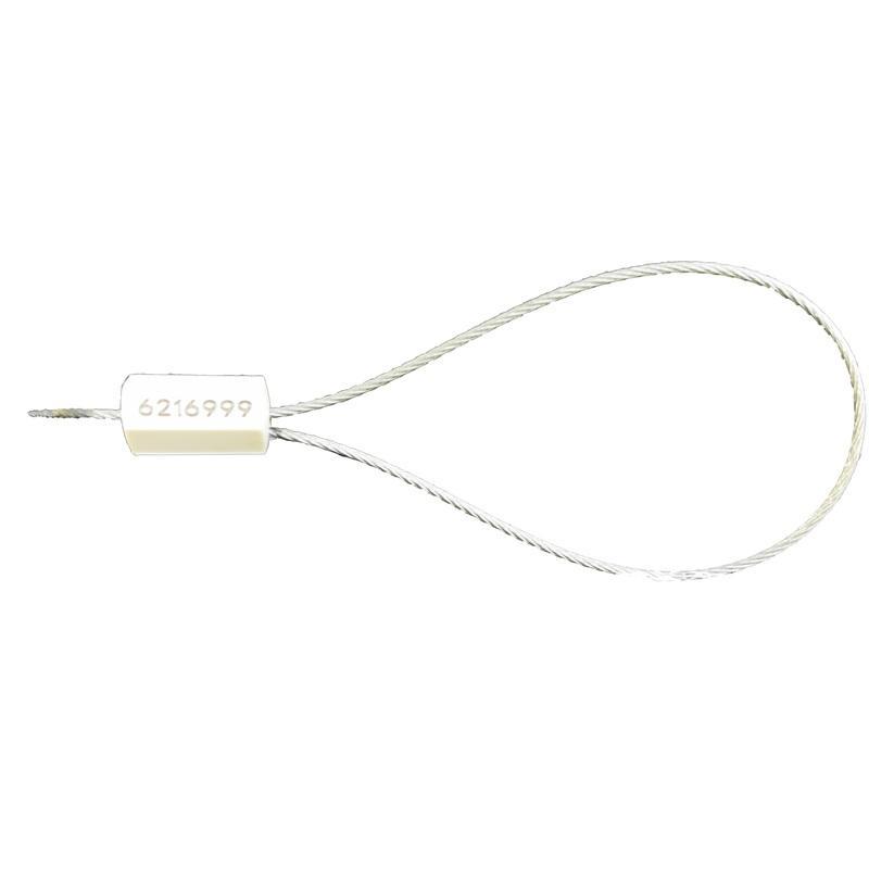 Пломба тросовая номерная, однораз., 500 мм, 100 шт/уп, белый