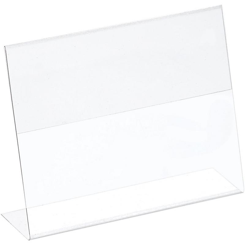 Ценникодержатель настольный д/инф. L-образный 90x70мм, горизонт.,20шт/уп.