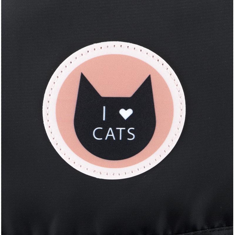 Рюкзак черный эмблема Кошечка