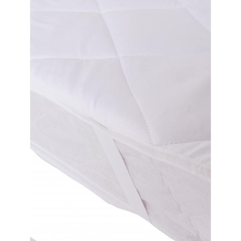 Наматрасник Luscan 90х200 стеганый, с резинкой по углам, 100гр/м2, белый