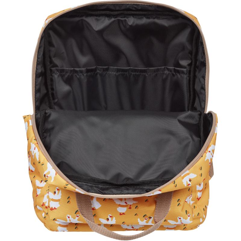 Рюкзак  Квадро Гуси,  желтый, 1 отд., 3 кармана,37х28х13