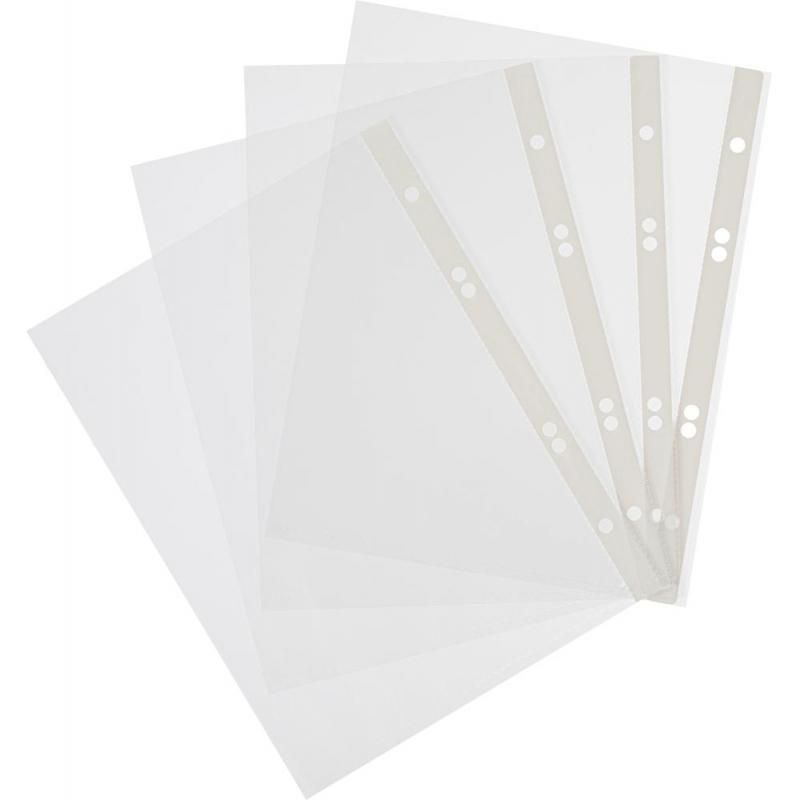 Файл-вкладыш А5 , 30 мкм 100шт./уп. с боков.перфор. Россия