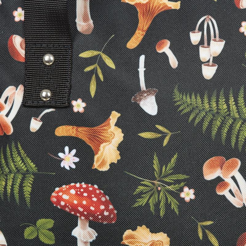 Рюкзак Квадро Грибы, темный, 1 отд., 3 кармана,37х28х13