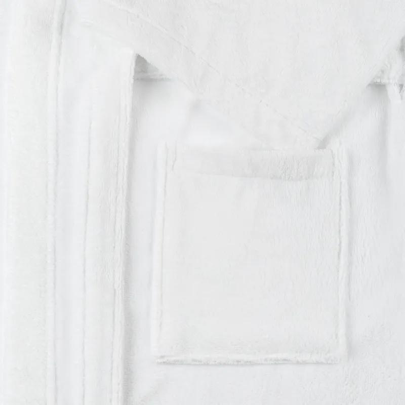 Халат банный микровелюр Luscan, 52, 300 гр/м2, Отель белый