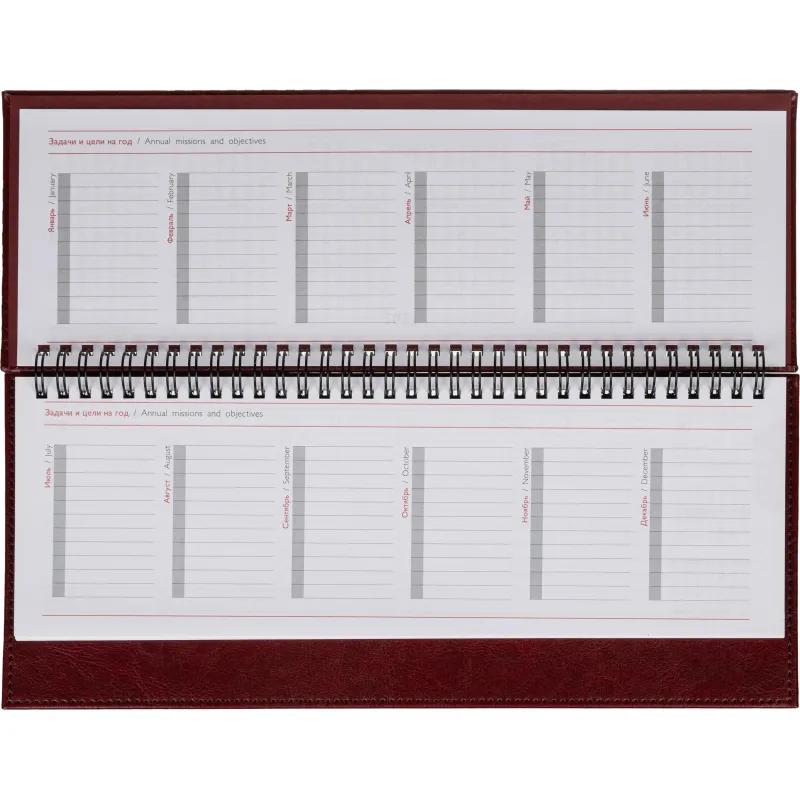 Планинг датированный 2026 ESCALADA 310x130мм, 64л, бордовый 70323