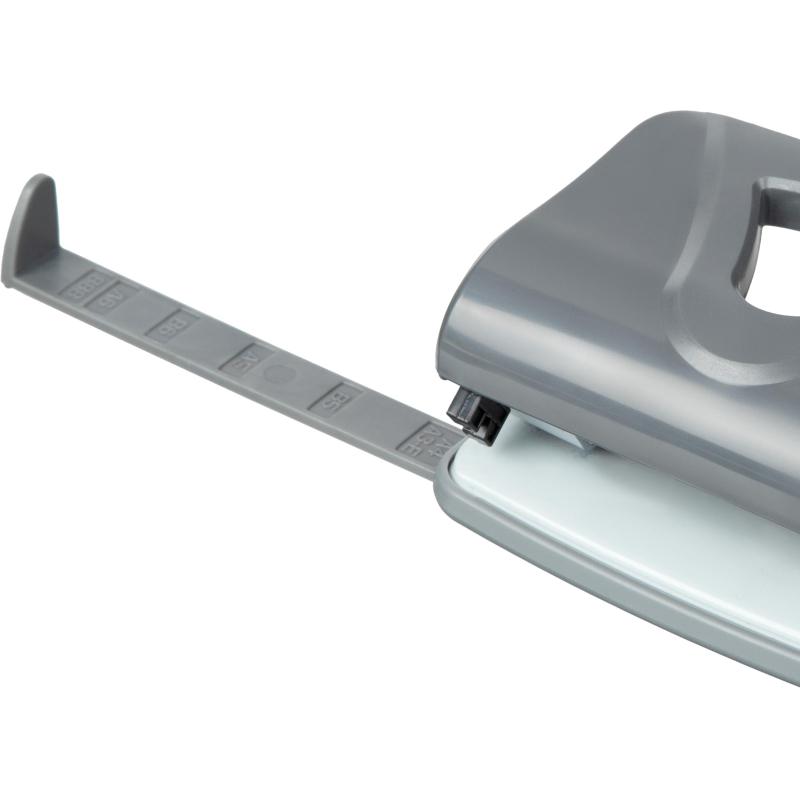 Дырокол Attache Smart до 25 листов, линейка, пластик, серый