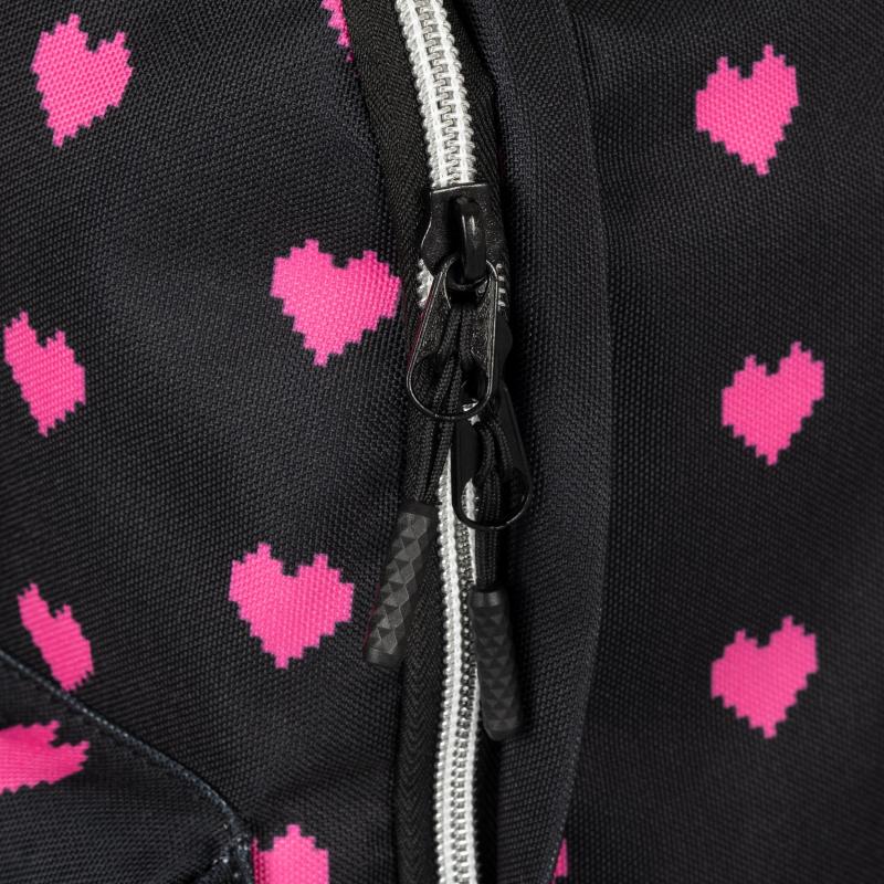 Рюкзак школьный Комус Класс Shape, Сердечки, Черный, 1 отд