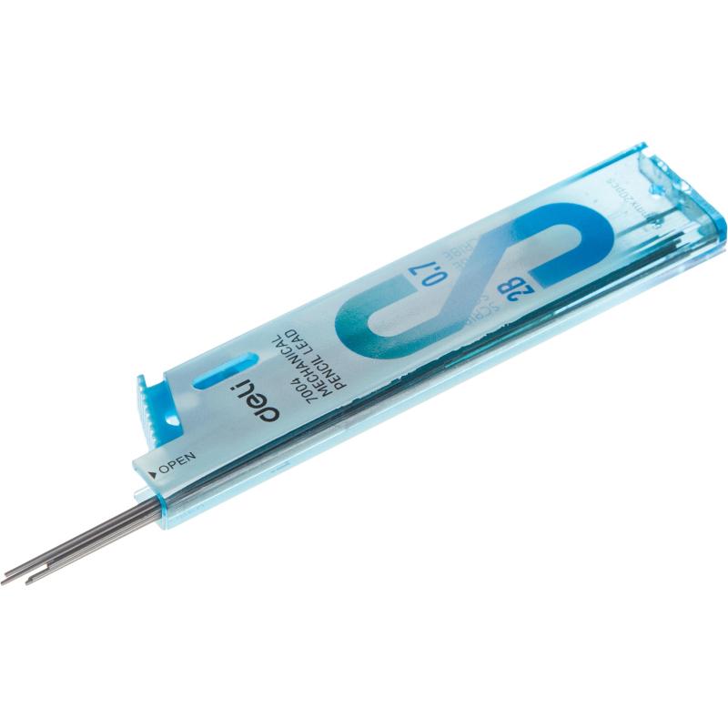 Стержень микрографический Deli 0,7 мм 2B,упаковка в ассортименте,20 шт