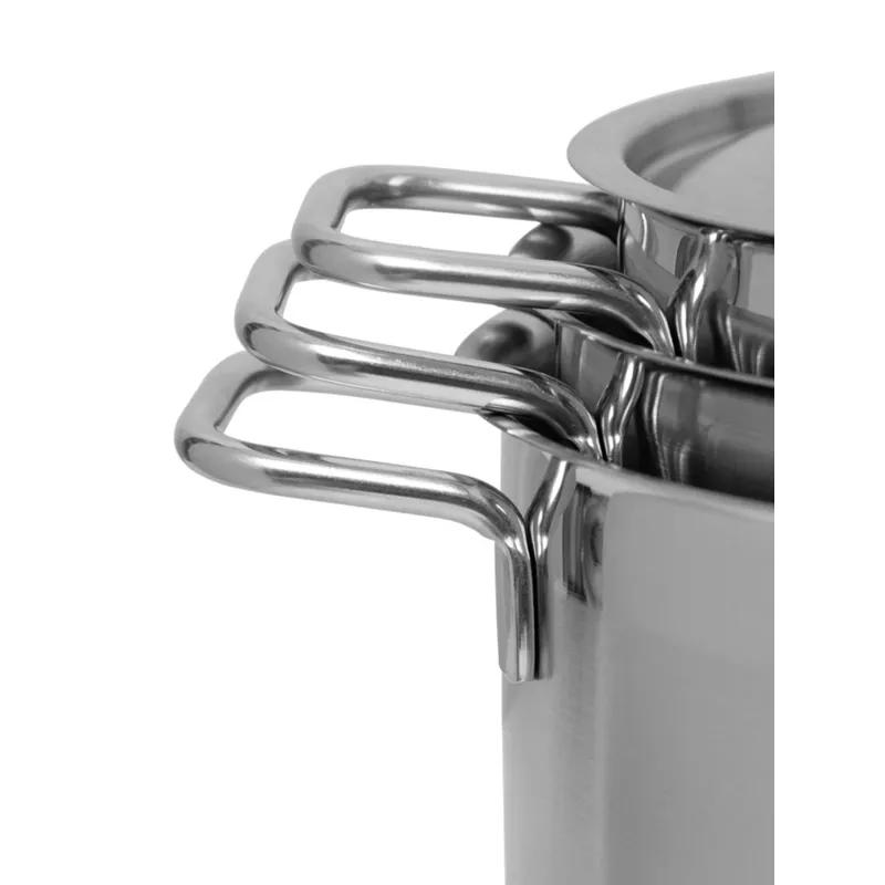 Кастрюля 5л нерж.тройное дно d=235 h=130,с кр.,серияSatin LUXSTAHL кт3156