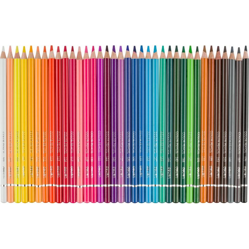 Карандаши цветные Deli липа 36 цв/наб мет.кор. 6566