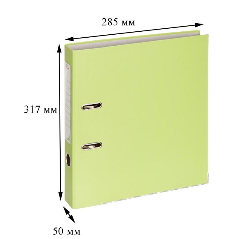 Папка-регистратор Комус Экономи 50мм персидский лайм,ПБП1,карм.кор.,мет.уг