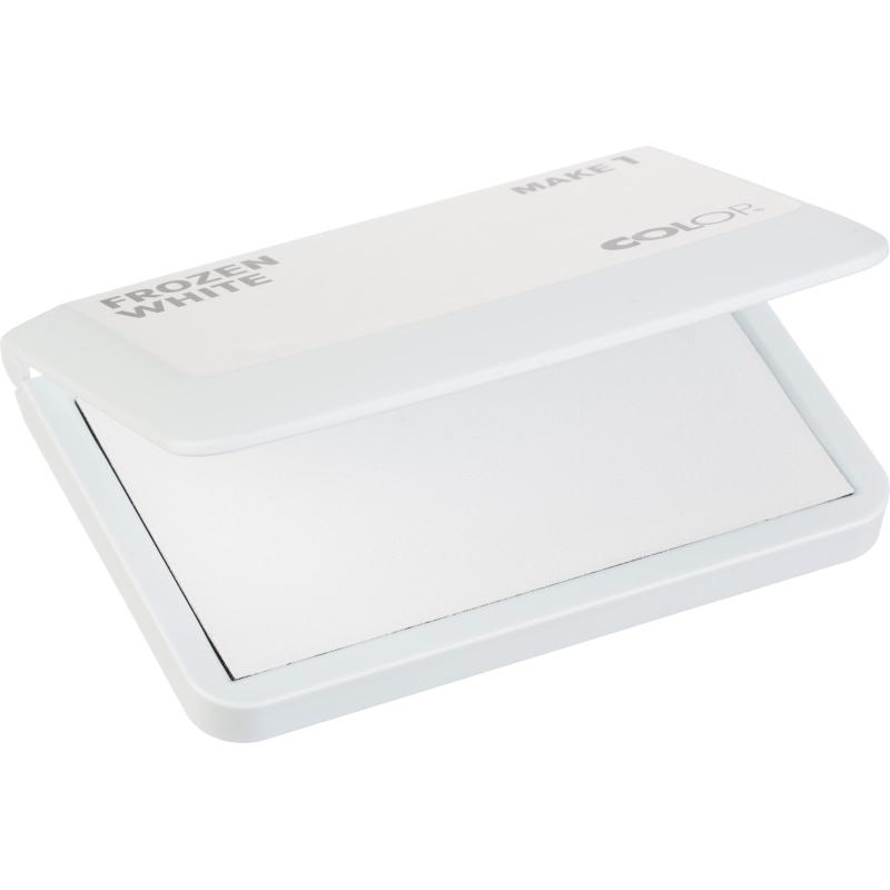 Подушка штемпельная настольная Make1 белая 9х5см