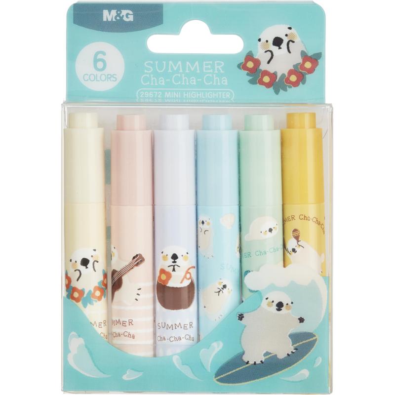 Набор текстовыделителей M&G Summer Cha Cha, 6 цветов/наб