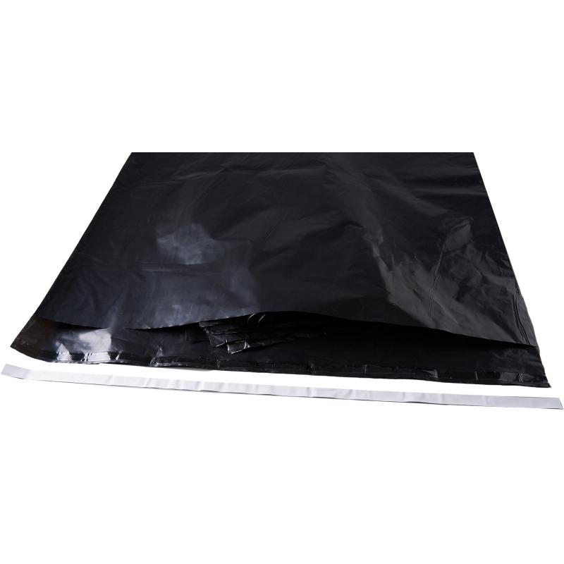 Корд курьерский пакет,без печати,без кармана,черн.,500х600+40,40мкм,50шт/уп