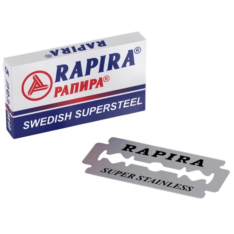 Сменные лезвия Rapira SWEDISH SUPERSTEEL для Т-обр.станка 5шт/уп РК-05СС02