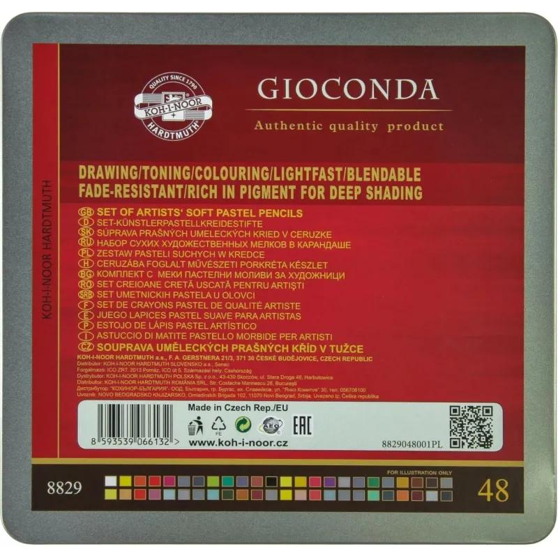 Карандаши пастельные GIOCONDA SOFT 8829 48цв/наб мет.короб 8829048001PL