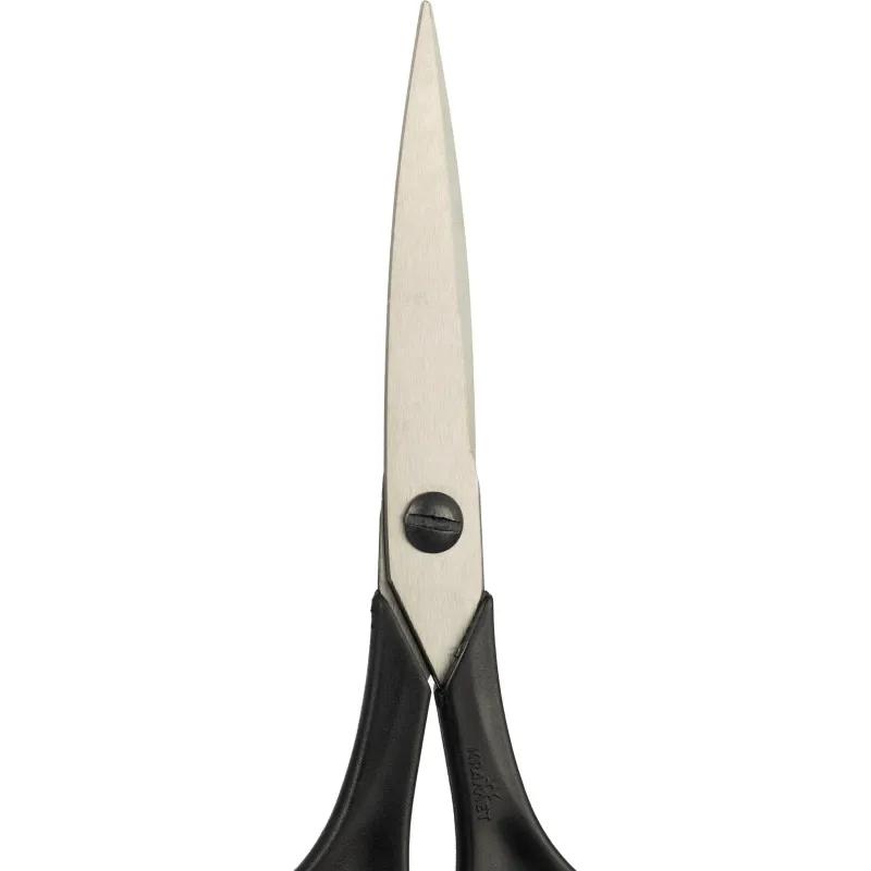 Ножницы Крамет 160мм Soft touch с симметричными ручками, черные Н-088