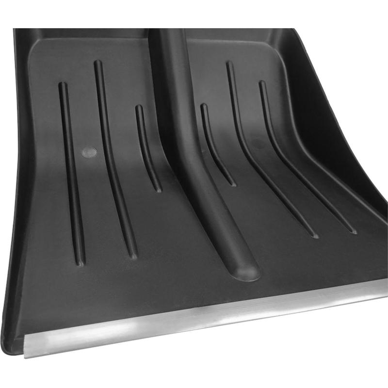 Лопата д/уборки снега МЕТЕЛИЦА  41x40х140см пластик/ковш с р/ж алюмин/черен