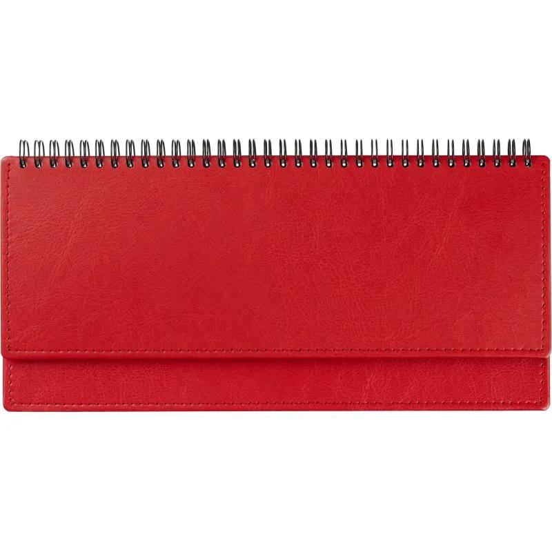 Планинг датированный 2026, красный, 303х150 мм, 120стр, Agenda