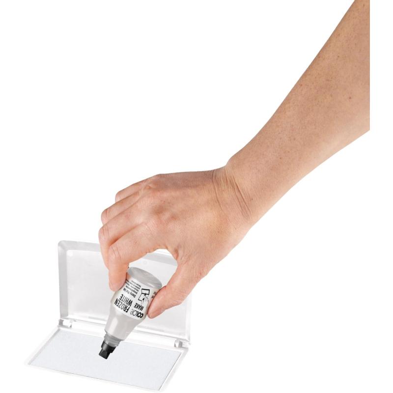 Подушка штемпельная настольная Make1 белая 9х5см