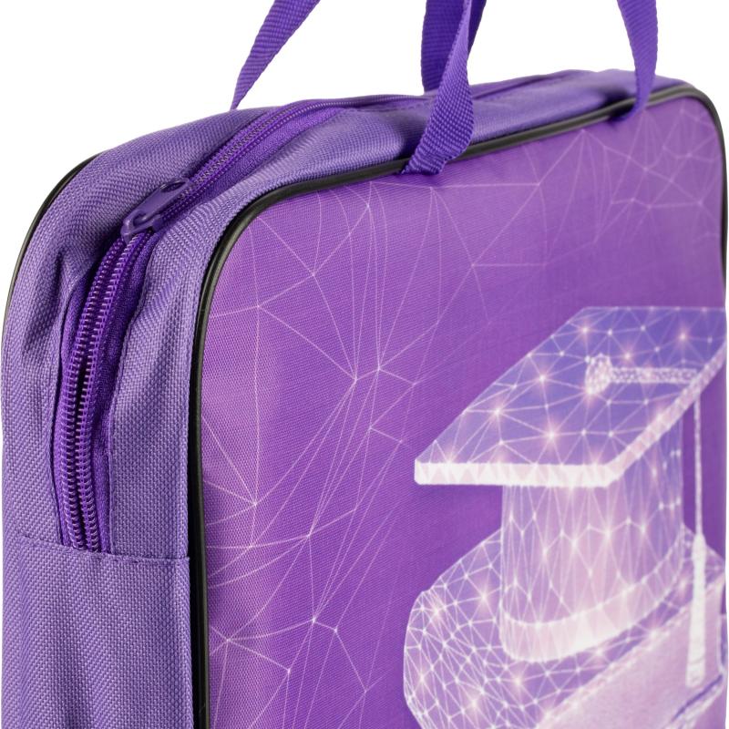 Папка школьника А4 с ручками + твердое дно,ШИРОКАЯ,ткань ПШ-11, ЗНАНИЯ 2024