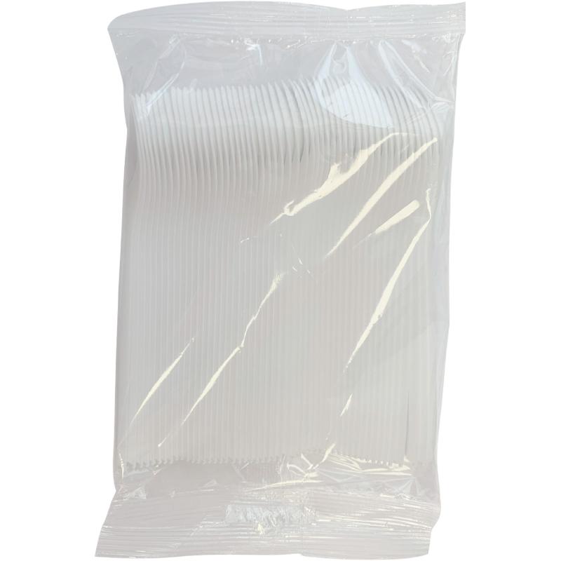 Ложка одноразовая чайная белая ПП 120 мм 50шт/уп