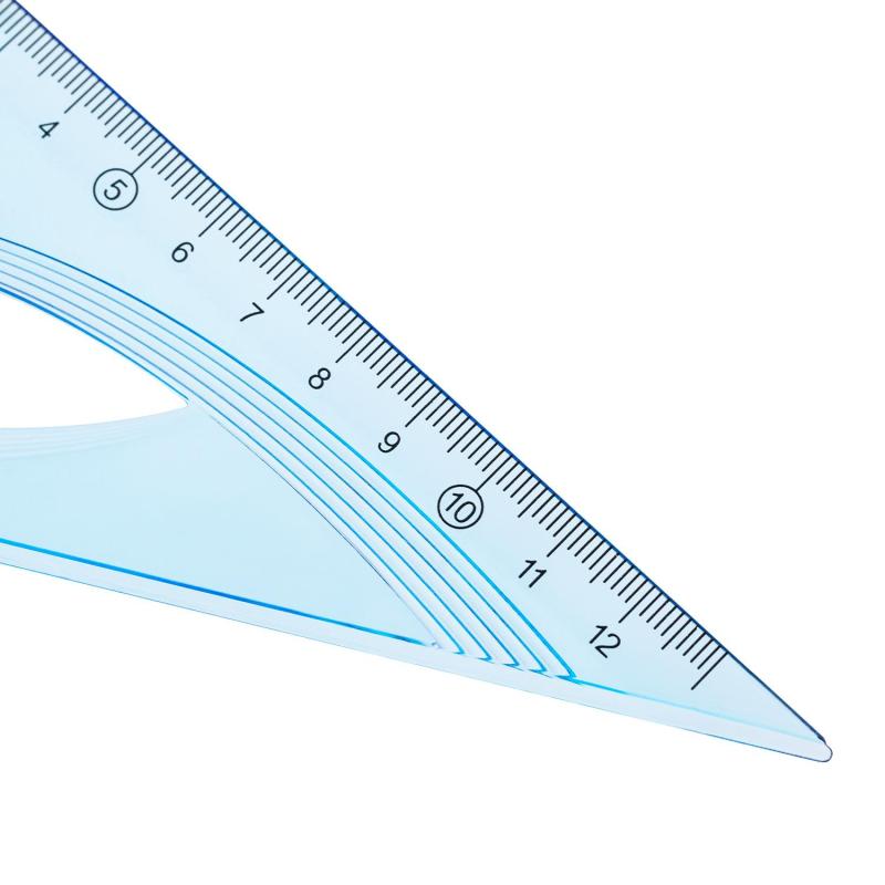 Набор чертежный Deli EH13 большой:лин 30см,угольн 19и13см,трансп 12см,голуб
