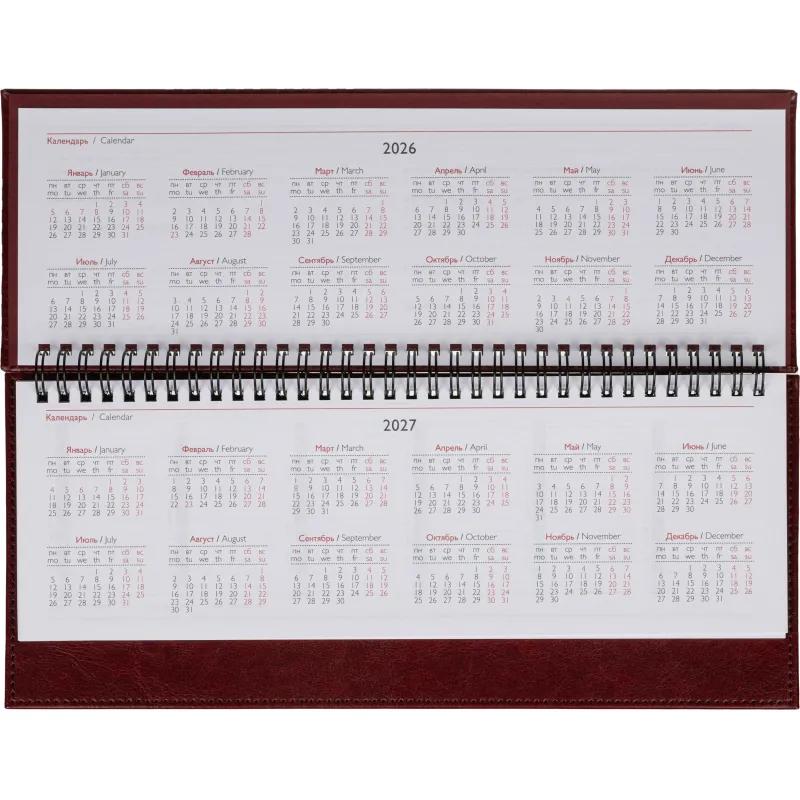 Планинг датированный 2026 ESCALADA 310x130мм, 64л, бордовый 70323