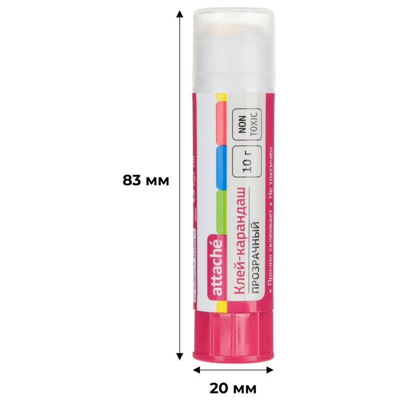 Клей-карандаш 10г Attache прозрачный