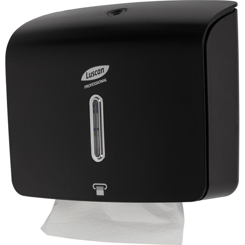 Диспенсер для полотенец лист Luscan Prof Etalon Z-слож черный 151060