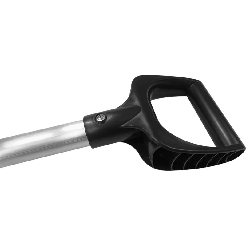 Лопата д/уборки снега МЕТЕЛИЦА  41x40х140см пластик/ковш с р/ж алюмин/черен