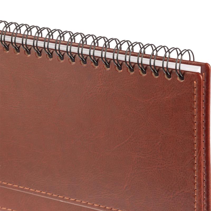 Планинг датированный 2026, коричн, 303х150 мм, 120стр, Agenda