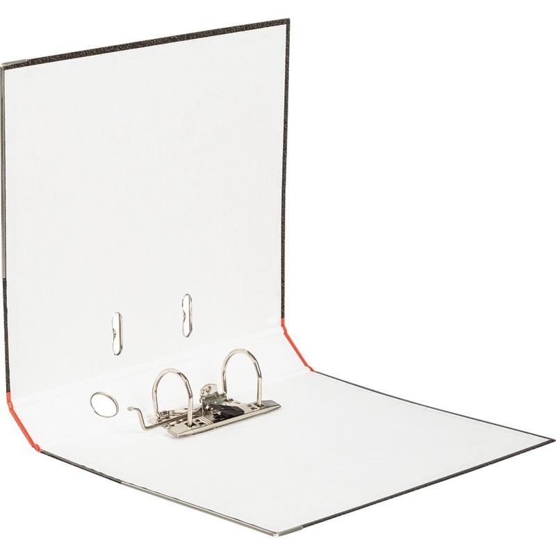 Папка-регистратор  50 мм мрамор с красн кор,мет.уг.,бум/бум